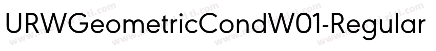 URWGeometricCondW01-Regular Regular字体转换